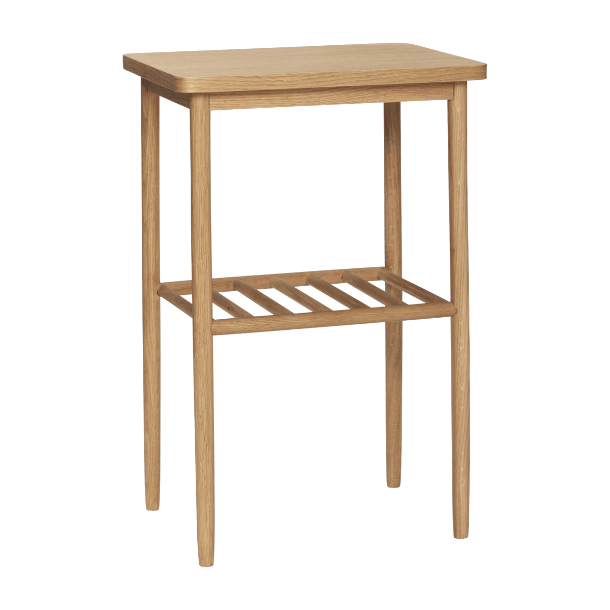 Table de console en chêne naturel avec étagère à barreaux - Hübsch - The Cool Republic