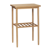 Table de console en chêne naturel avec étagère à barreaux - Hübsch - The Cool Republic