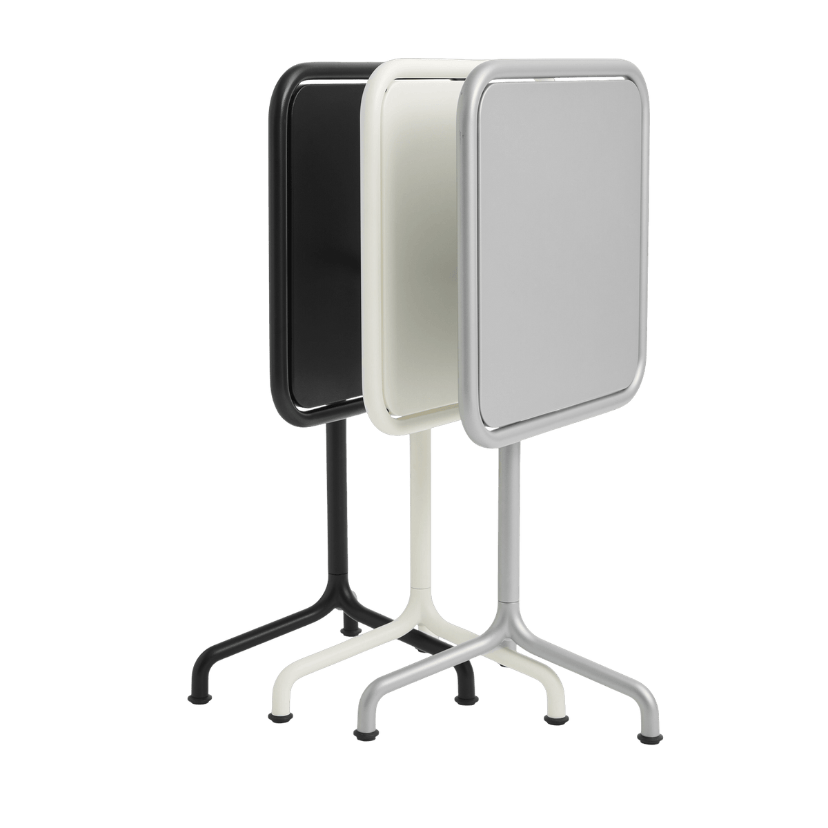 Table de jardin carrée en aluminium laqué blanc cassé 55x55x74cm Deville - HAY - The Cool Republic
