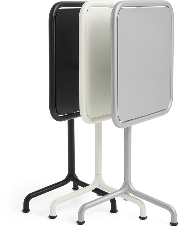 Table de jardin carrée en aluminium laqué gris anthracite 55x55x74cm Deville - HAY - The Cool Republic