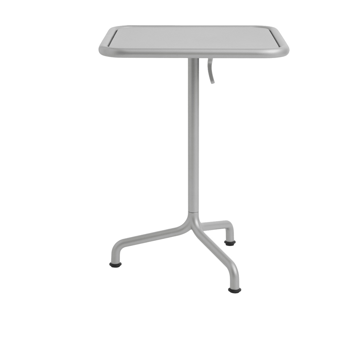 Table de jardin carrée en aluminium laqué gris argenté 55x55x74cm Deville - HAY - The Cool Republic