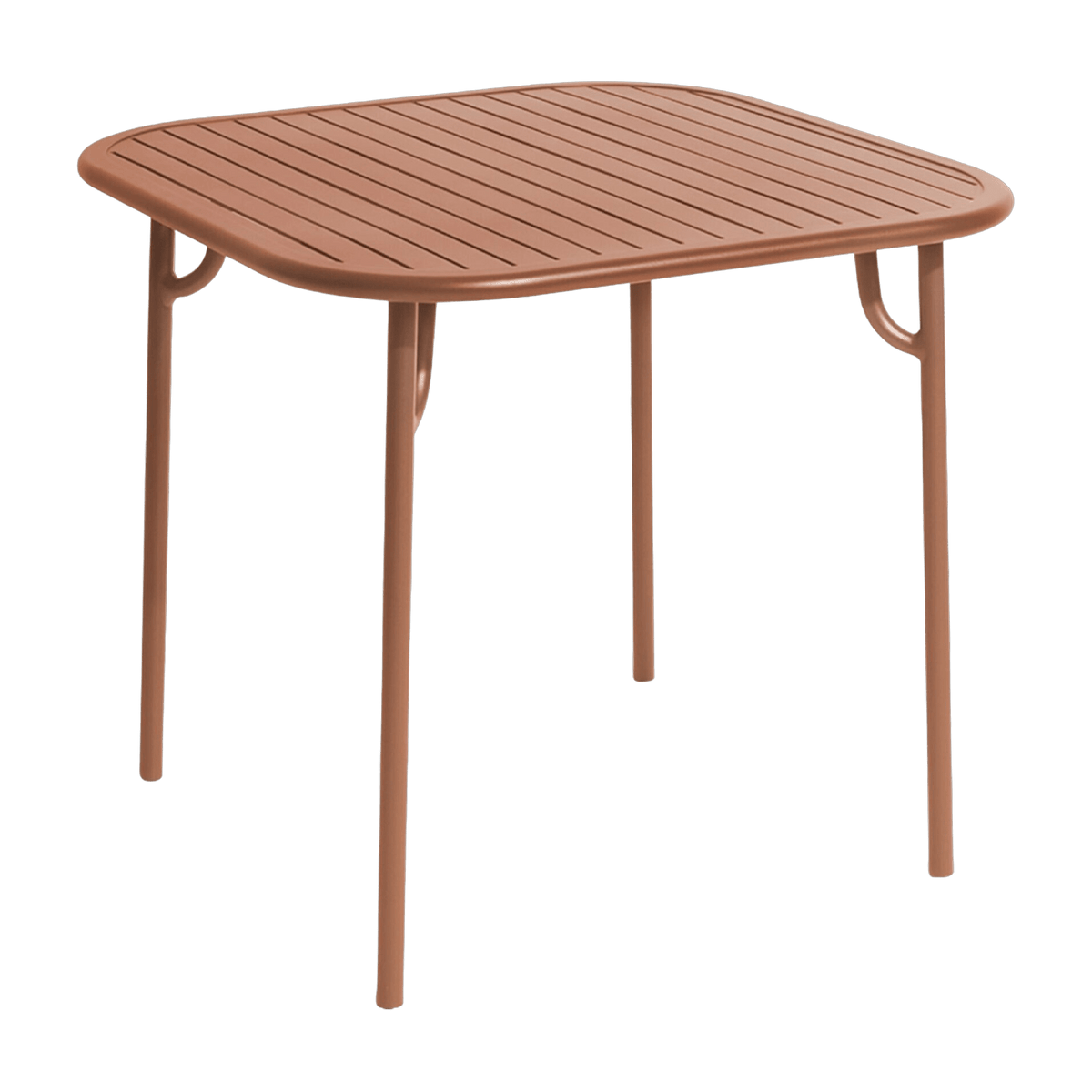 Table de jardin carrée en aluminium terracotta Week-End - Petite Friture - The Cool Republic