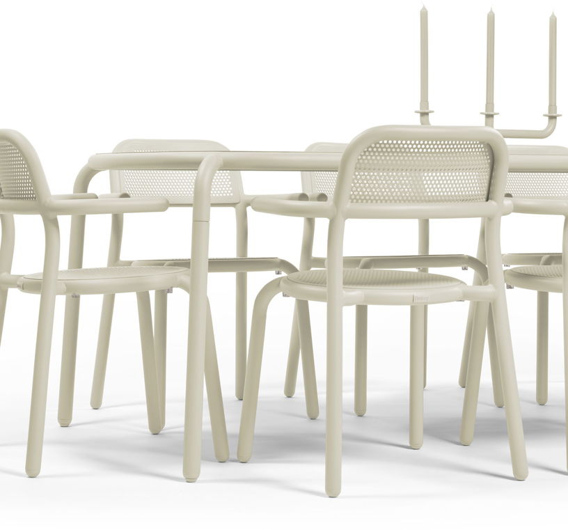 Table de jardin rectangulaire beige Toni Tablo - Fatboy - The Cool Republic