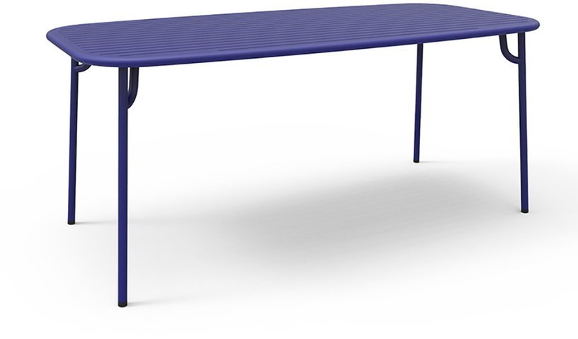 Table de jardin rectangulaire bleue 180 cm Week - End - Petite Friture - The Cool Republic