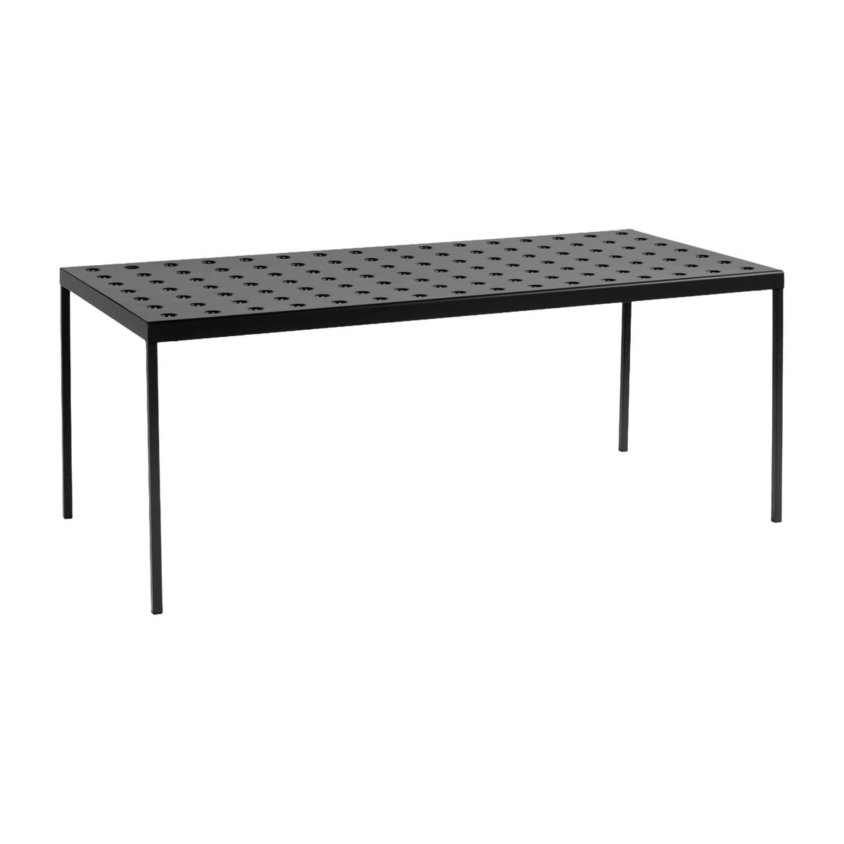 Rectangular steel garden table anthracite 190 x 87 cm Balcony - HAY - The Cool Republic