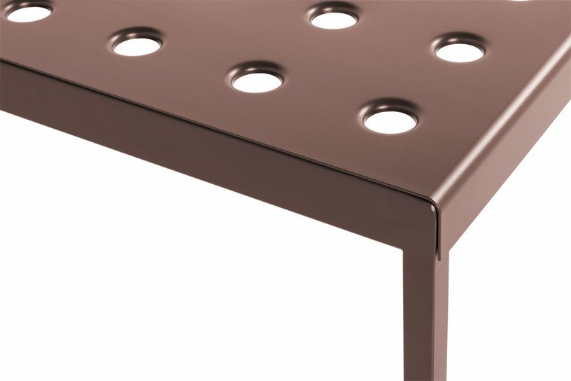 Table de jardin rectangulaire en acier rouge 190 x 87 cm Balcony - HAY - The Cool Republic