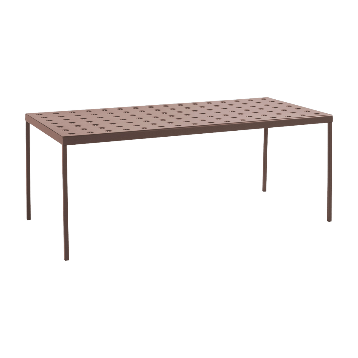 Rectangular red steel table 190 x 87 cm Balcony - HAY - The Cool Republic