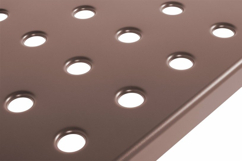 Table de jardin rectangulaire en acier rouge 190 x 87 cm Balcony - HAY - The Cool Republic