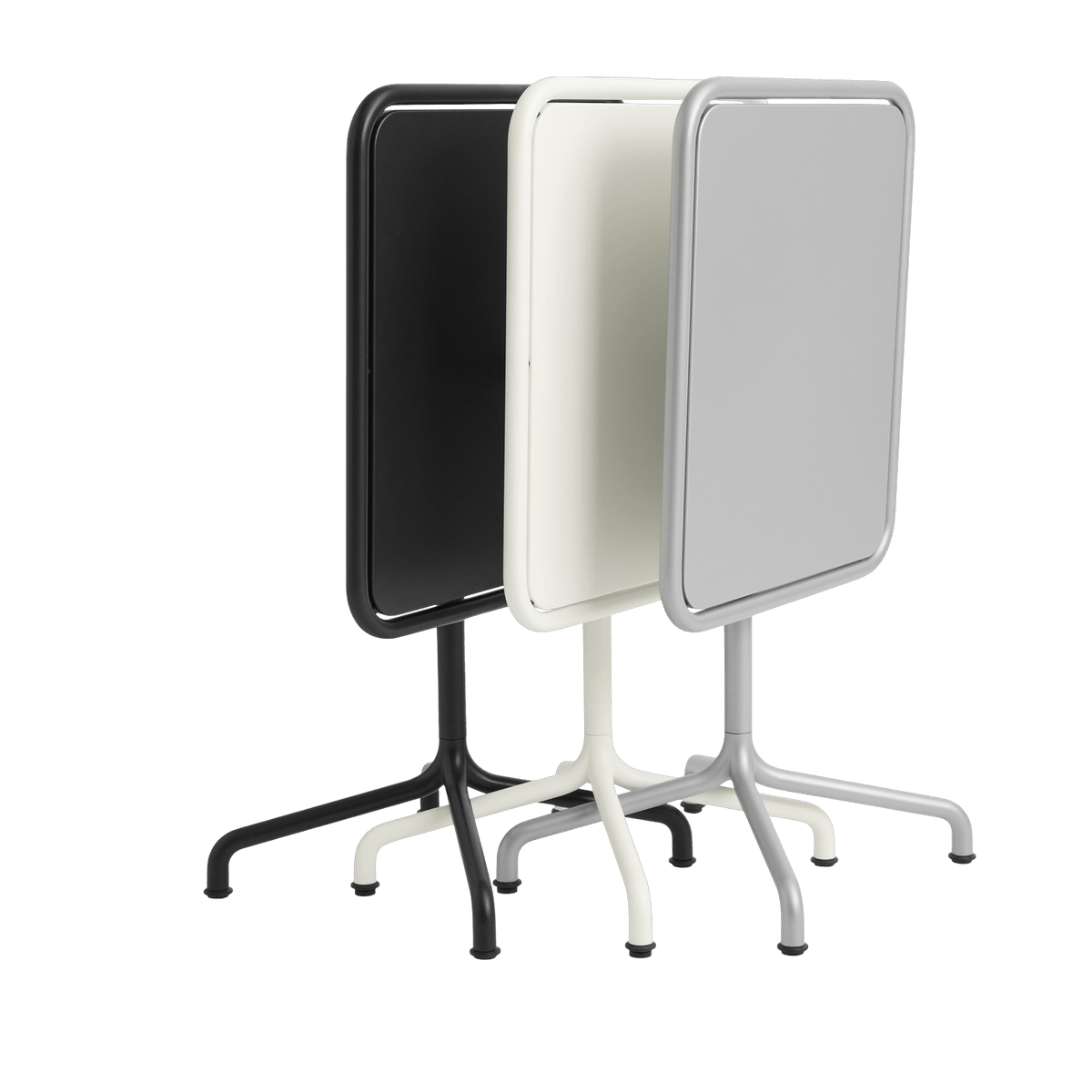 Table de jardin rectangulaire en aluminium laqué blanc cassé 60x70x74cm Deville - HAY - The Cool Republic