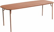 Table de jardin rectangulaire en aluminium terracotta 220 cm Week end - Petite friture - The Cool Republic