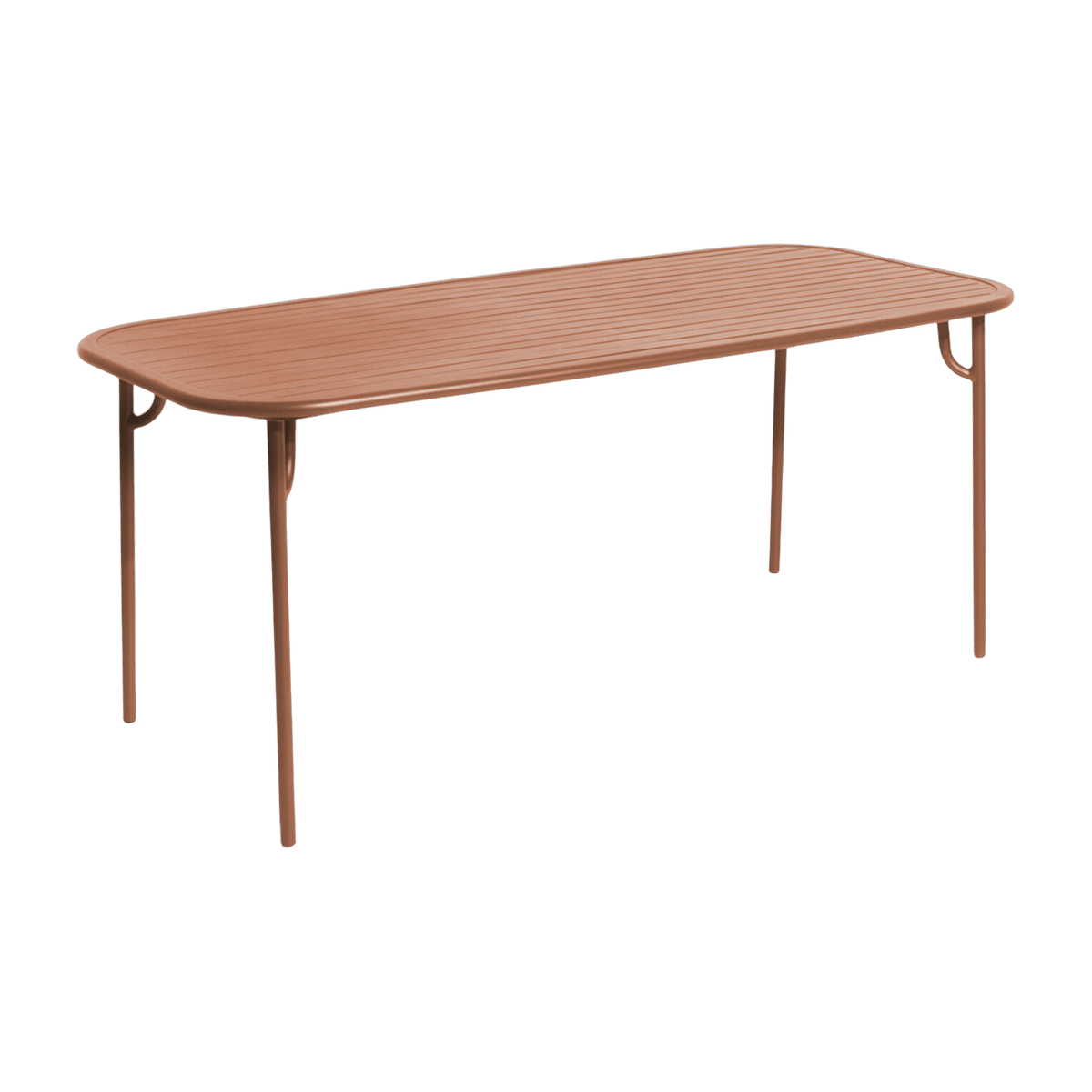 Rectangular garden table terracotta 180 cm Week end - Petite friture - The Cool Republic
