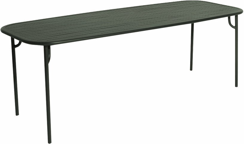 Table de jardin rectangulaire vert bouteille 220 cm Week end - Petite friture - The Cool Republic