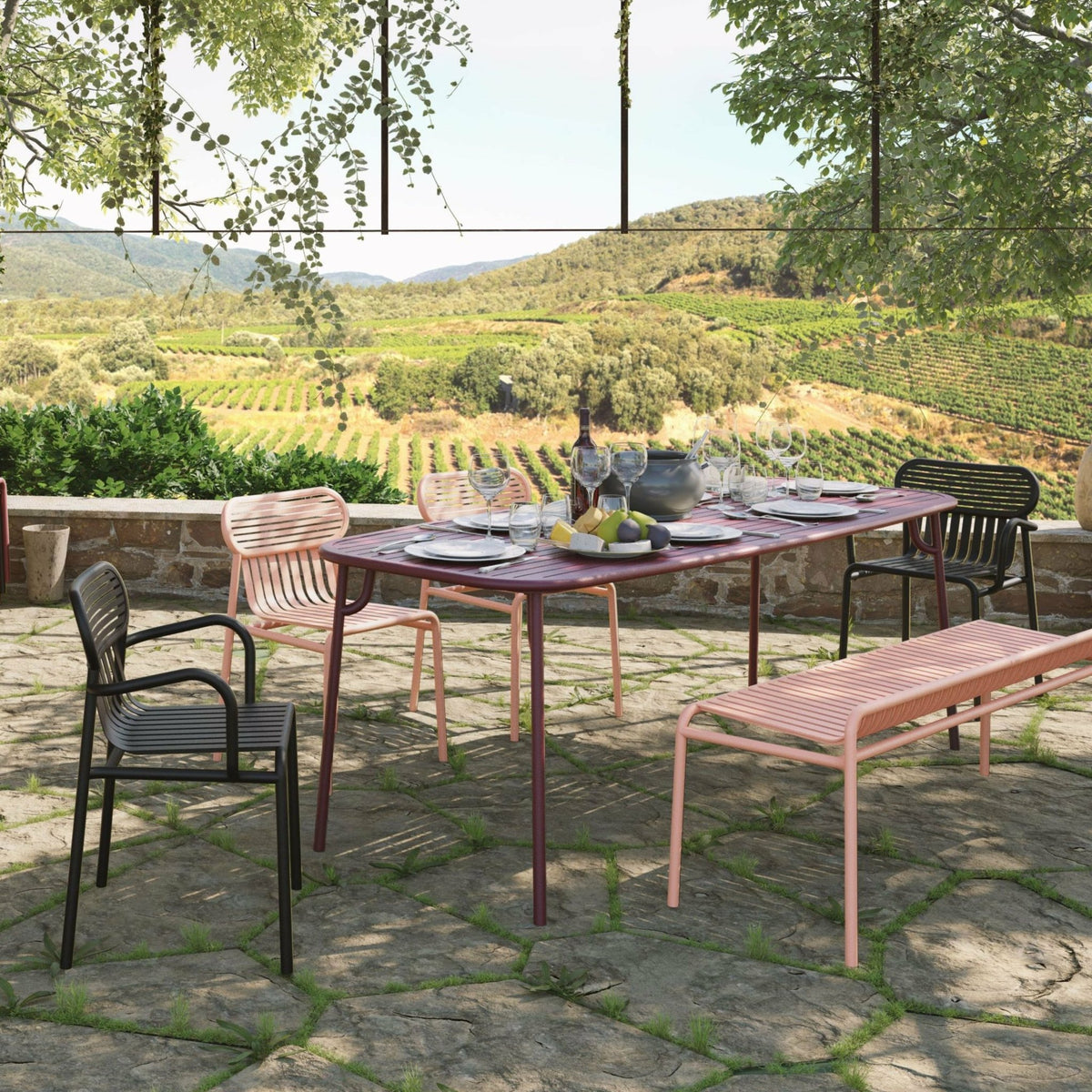 Table de jardin rectangulaire vert jade 220 cm Week end - Petite friture - The Cool Republic