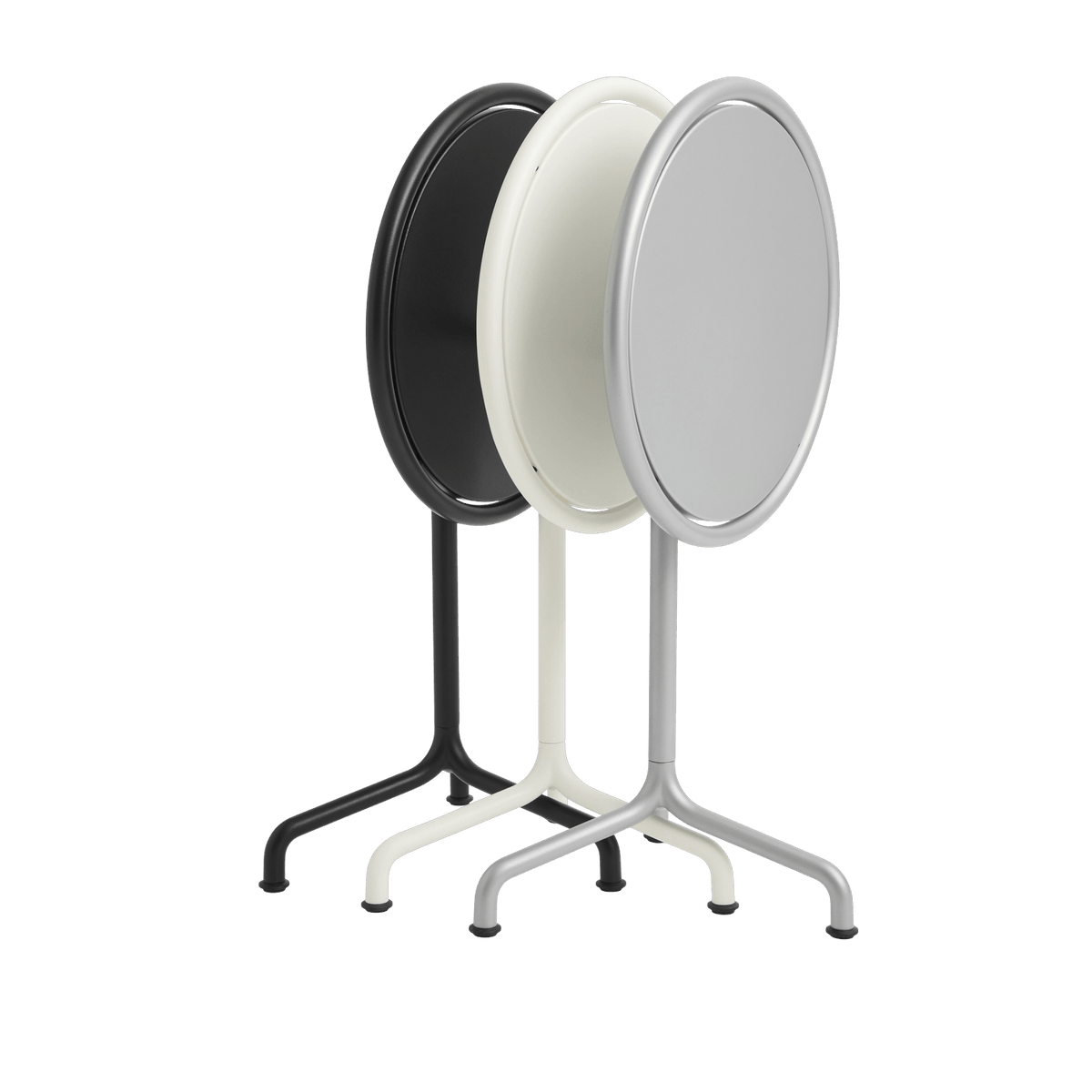Table de jardin ronde en aluminium laqué blanc cassé 55x74cm Deville - HAY - The Cool Republic