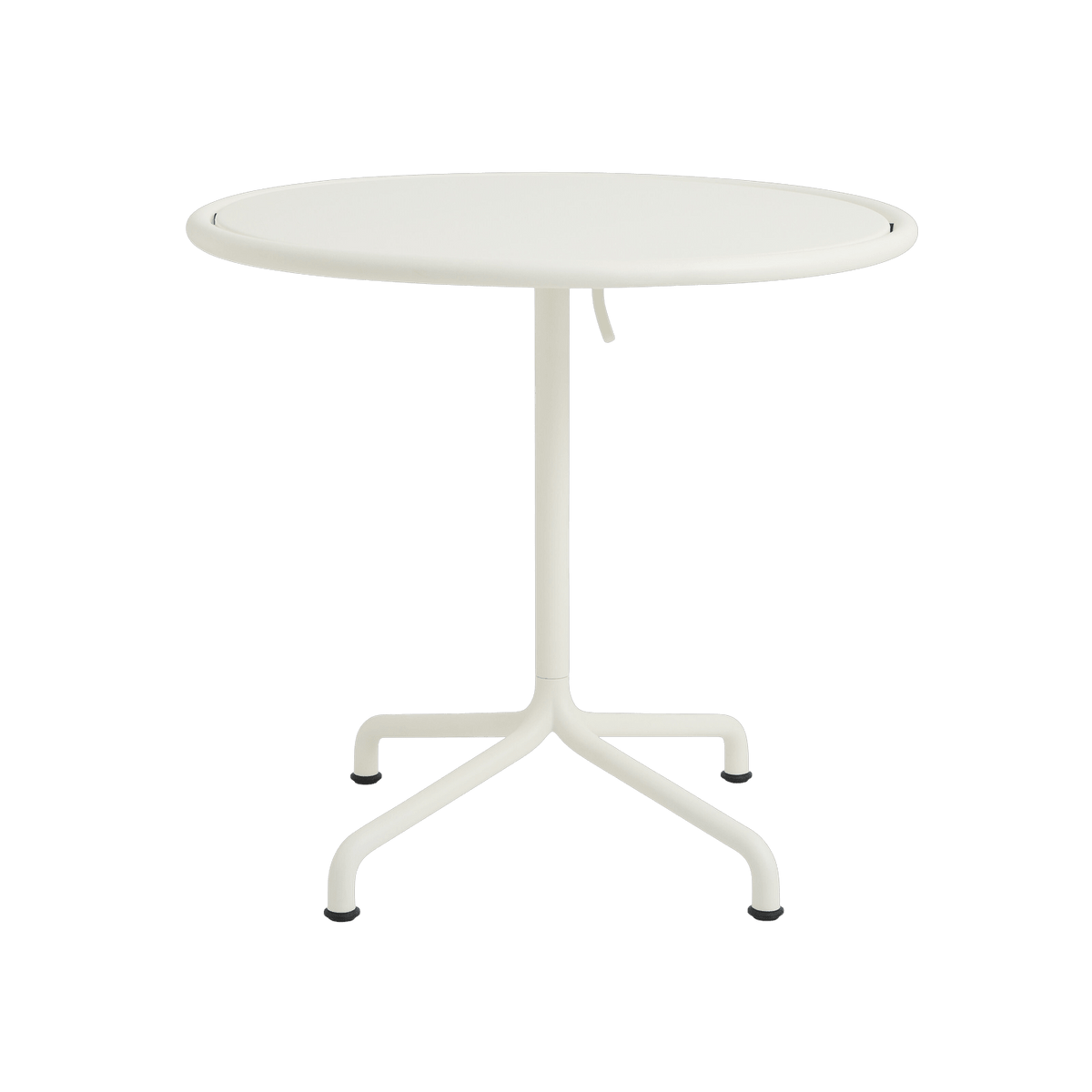 Table de jardin ronde en aluminium laqué blanc cassé 80x74cm Deville - HAY - The Cool Republic