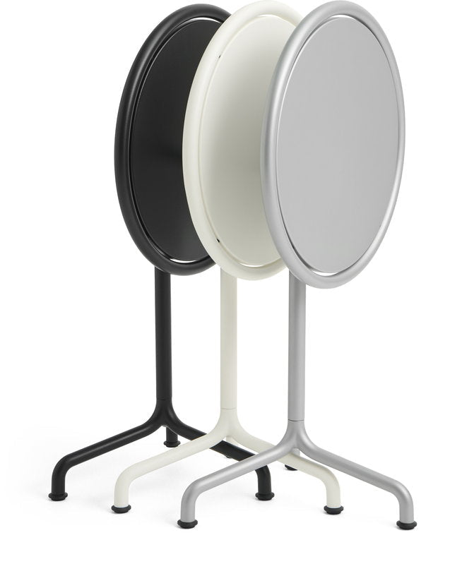 Table de jardin ronde en aluminium laqué gris anthracite 55x74cm Deville - HAY - The Cool Republic