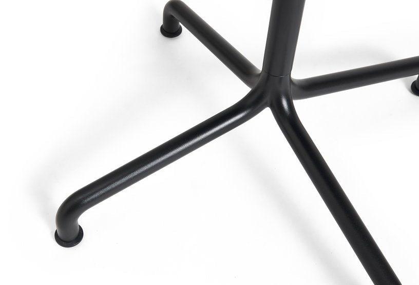 Table de jardin ronde en aluminium laqué gris anthracite 80x74cm Deville - HAY - The Cool Republic