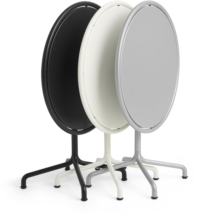 Table de jardin ronde en aluminium laqué gris anthracite 80x74cm Deville - HAY - The Cool Republic