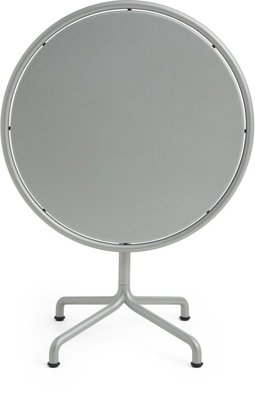 Table de jardin ronde en aluminium laqué gris argenté 80x74cm Deville - HAY - The Cool Republic