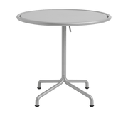 Table de jardin ronde en aluminium laqué gris argenté 80x74cm Deville - HAY - The Cool Republic