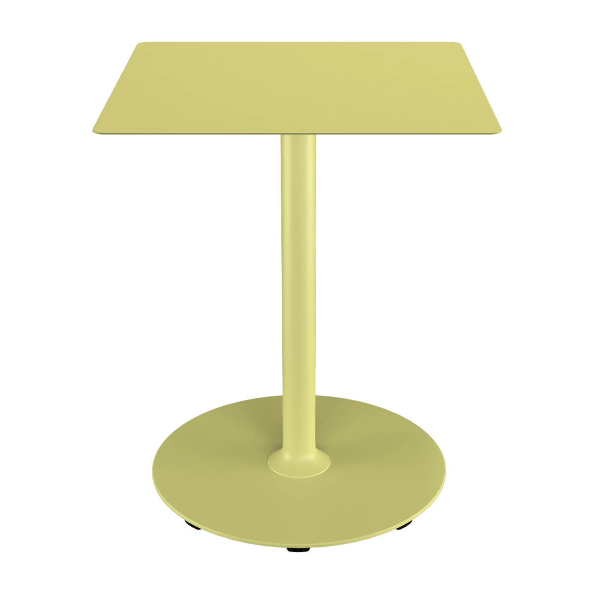 Table d'extérieur carrée en aluminium jaune citron 60x74cm pico - Houe - The Cool Republic