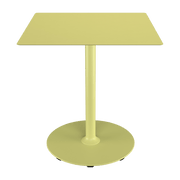 Table d'extérieur carrée en aluminium jaune citron 70x74cm pico - Houe - The Cool Republic