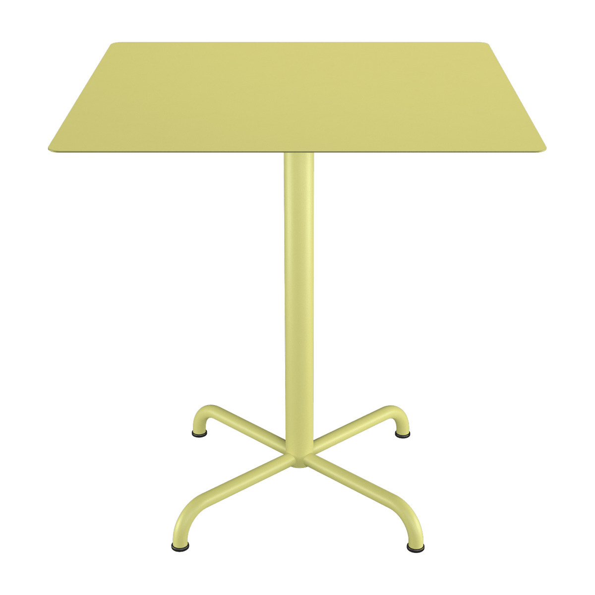 Table d'extérieur carrée en aluminium jaune citron avec pieds 70x74cm pico - Houe - The Cool Republic