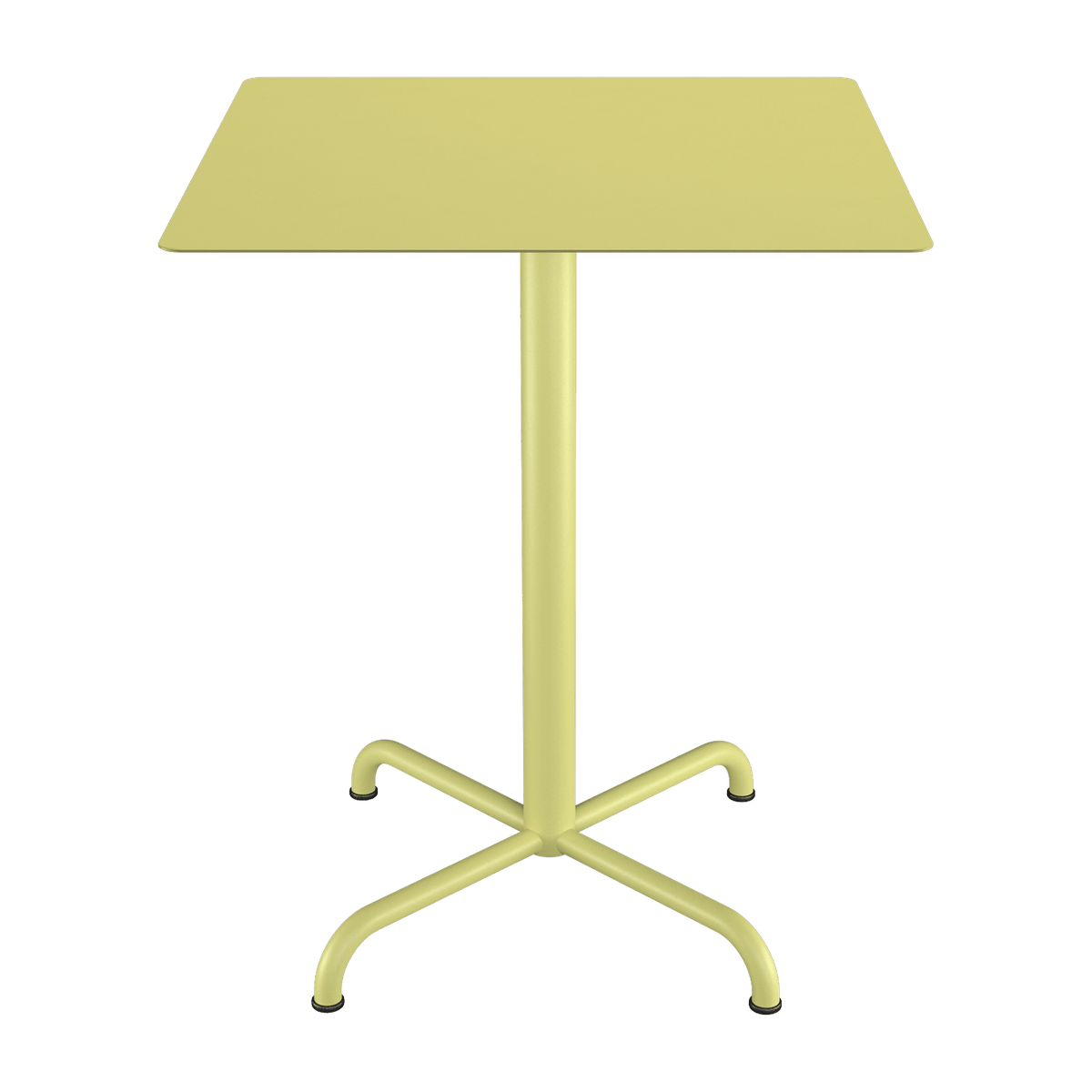 Table d'extérieur carrée en aluminium jeune citron avec pieds 60x74cm pico - Houe - The Cool Republic