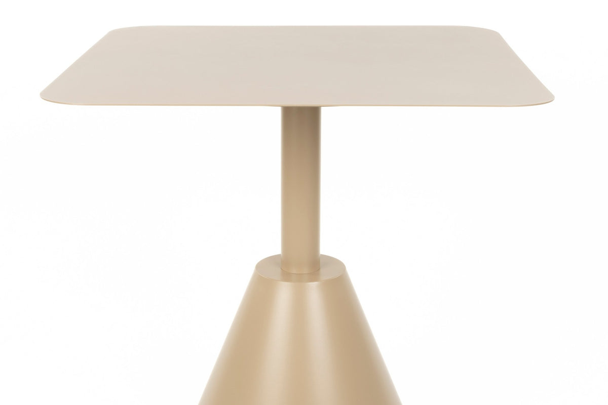 Table d'extérieur carrée en métal beige 70 x 70 x 76 cm Axis - The Cool Republic - The Cool Republic