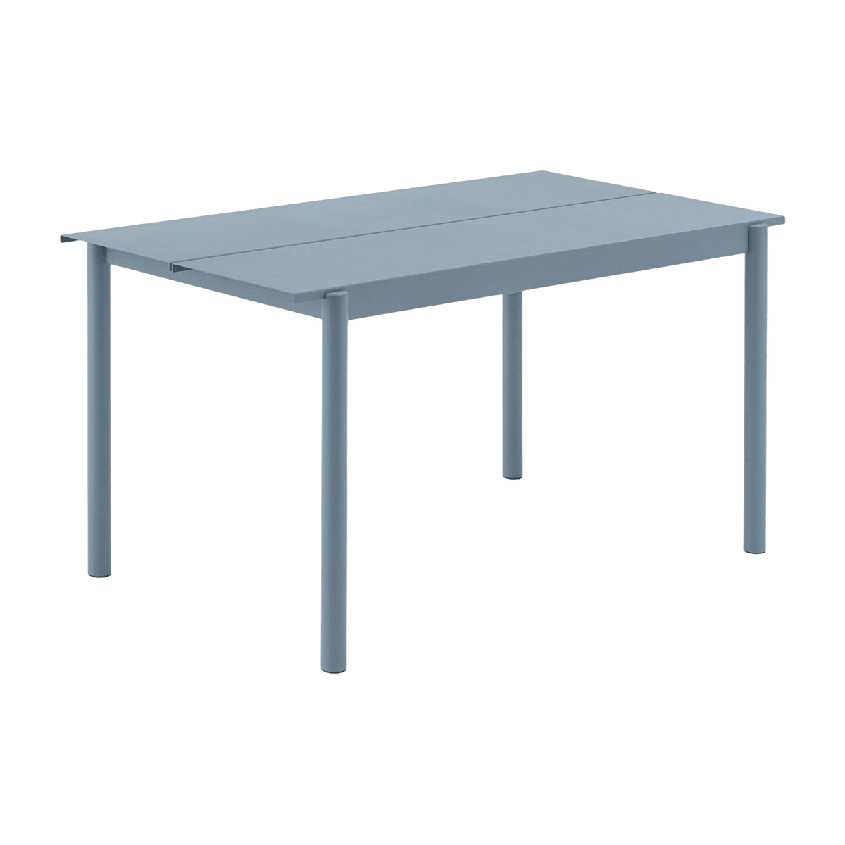 Table d'extérieur en acier bleu ciel 140 x 75 cm Linear - Muuto - The Cool Republic