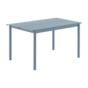 Table d'extérieur en acier bleu ciel 140 x 75 cm Linear - Muuto - The Cool Republic