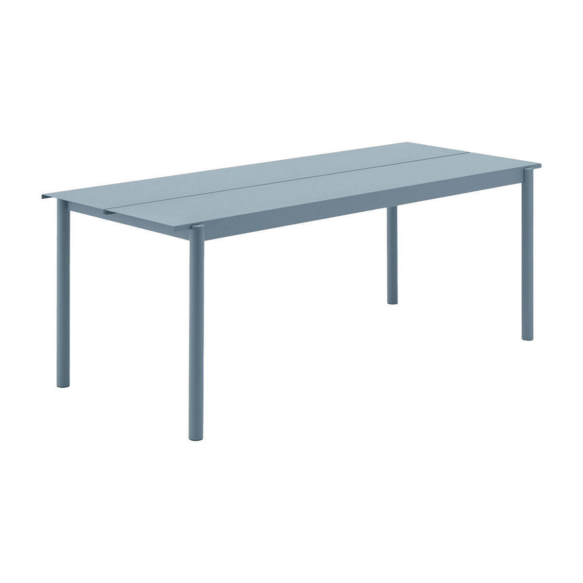 Table d'extérieur en acier bleu ciel 200 x 75 cm Linear - Muuto - The Cool Republic