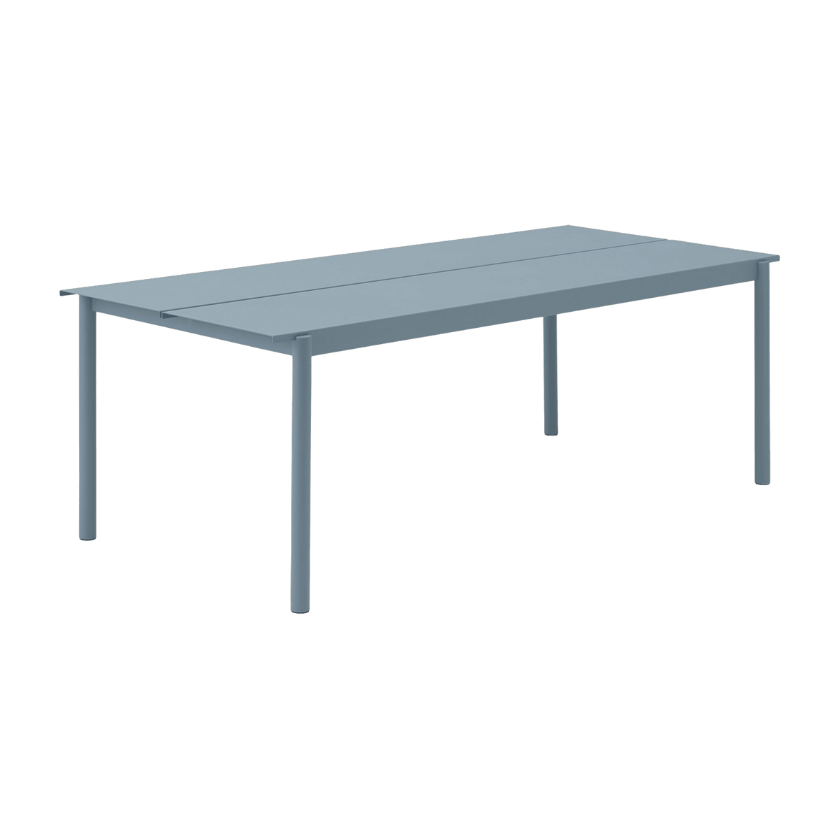 Table d'extérieur en acier bleu ciel 220 x 90 cm Linear - Muuto - The Cool Republic