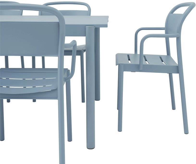 Table d'extérieur en acier bleu ciel 220 x 90 cm Linear - Muuto - The Cool Republic