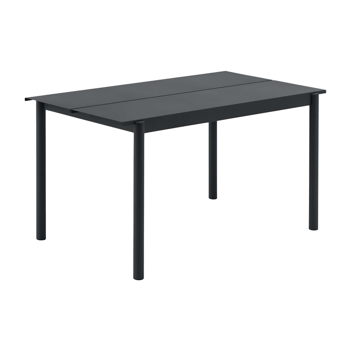 Table d'extérieur en acier noir 140 x 75 cm Linear - Muuto - The Cool Republic