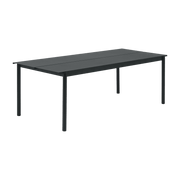 Table d'extérieur en acier noir 220 x 90 cm Linear - Muuto - The Cool Republic