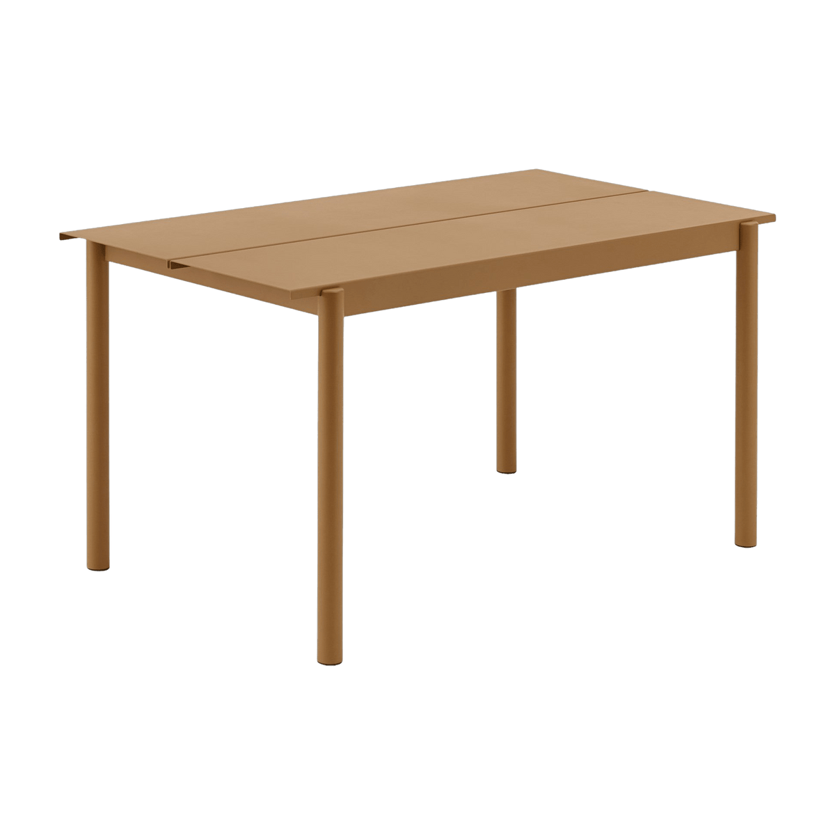 Table d'extérieur en acier orange 140 x 75 cm Linear - Muuto - The Cool Republic
