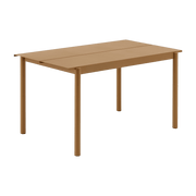 Table d'extérieur en acier orange 140 x 75 cm Linear - Muuto - The Cool Republic