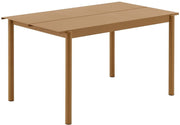 Table d'extérieur en acier orange 140 x 75 cm Linear - Muuto - The Cool Republic