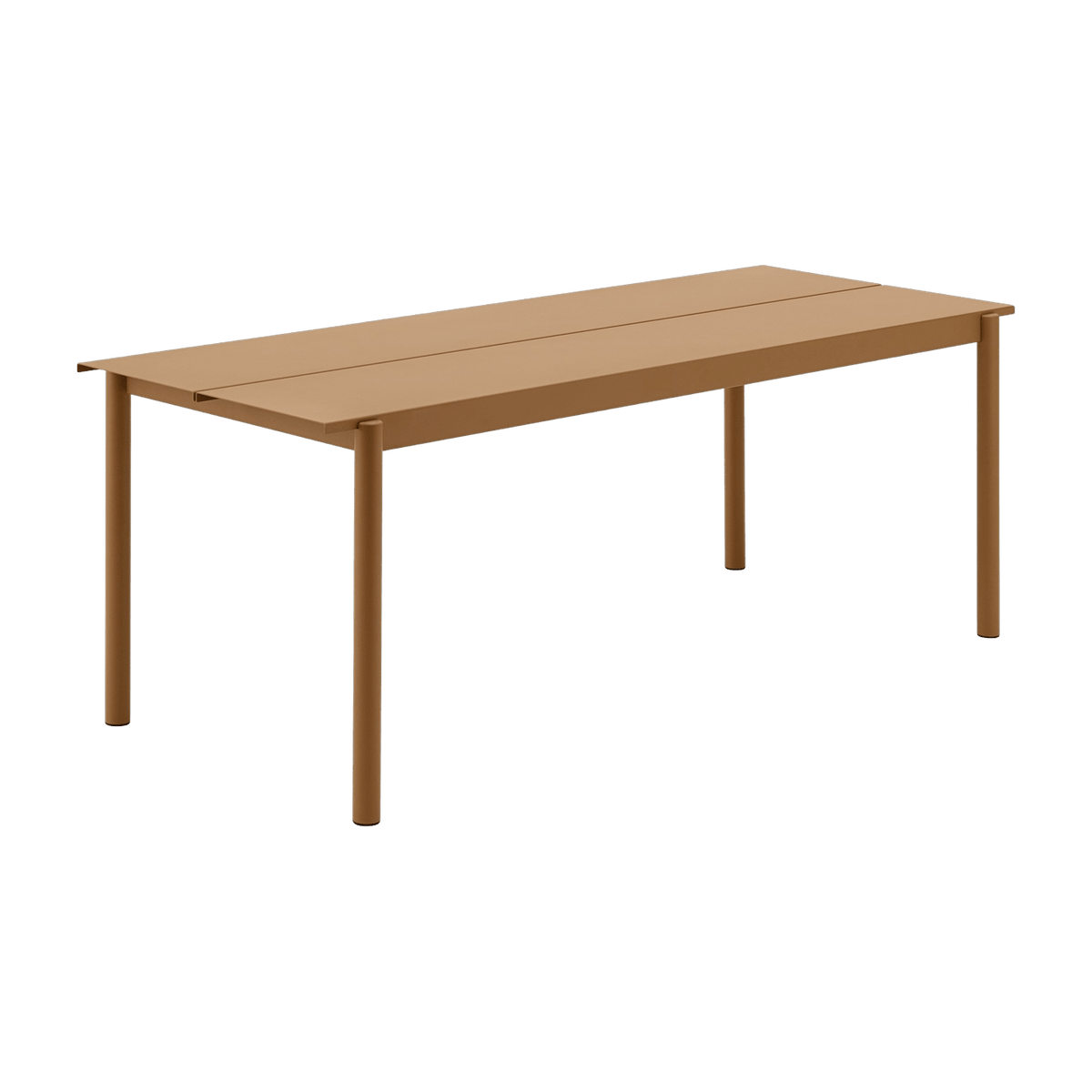 Table d'extérieur en acier orange 200 x 75 cm Linear - Muuto - The Cool Republic