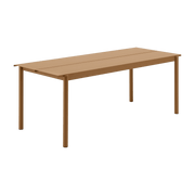 Table d'extérieur en acier orange 200 x 75 cm Linear - Muuto - The Cool Republic