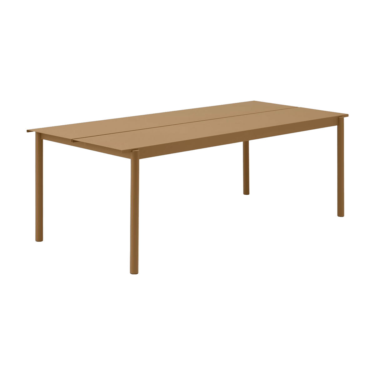Table d'extérieur en acier orange 220 x 90 cm Linear - Muuto - The Cool Republic