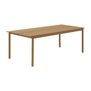 Table d'extérieur en acier orange 220 x 90 cm Linear - Muuto - The Cool Republic