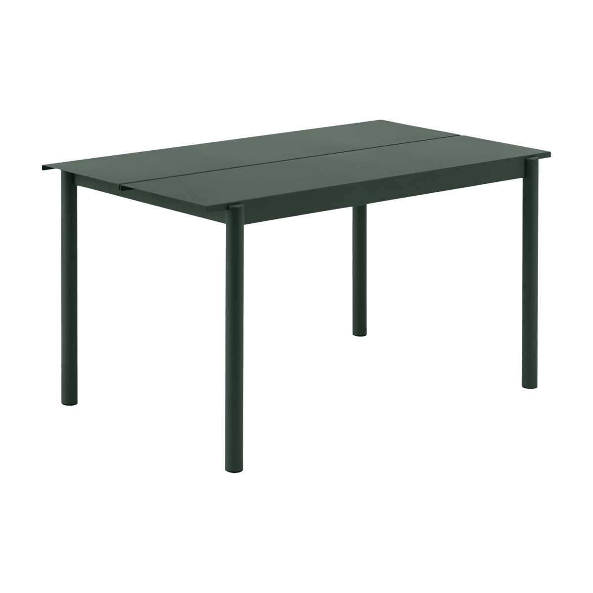 Table d'extérieur en acier vert foncé 140 x 75 cm Linear - Muuto - The Cool Republic
