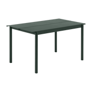 Table d'extérieur en acier vert foncé 140 x 75 cm Linear - Muuto - The Cool Republic