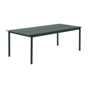 Table d'extérieur en acier vert foncé 220 x 90 cm Linear - Muuto - The Cool Republic