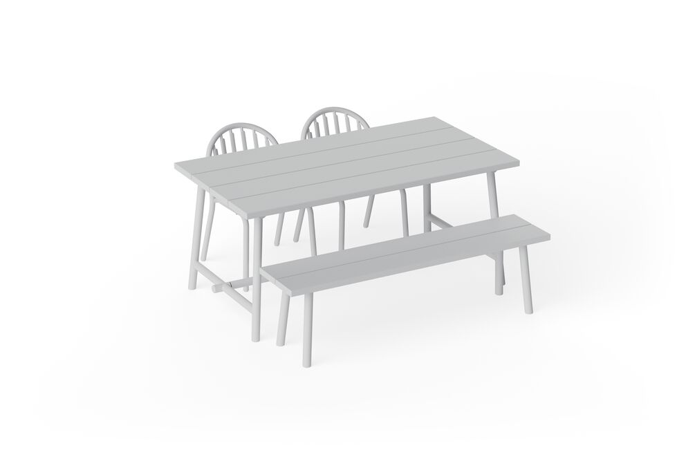 Table d'extérieur en aluminium gris clair 170x90x76cm Fred's - Fatboy - The Cool Republic