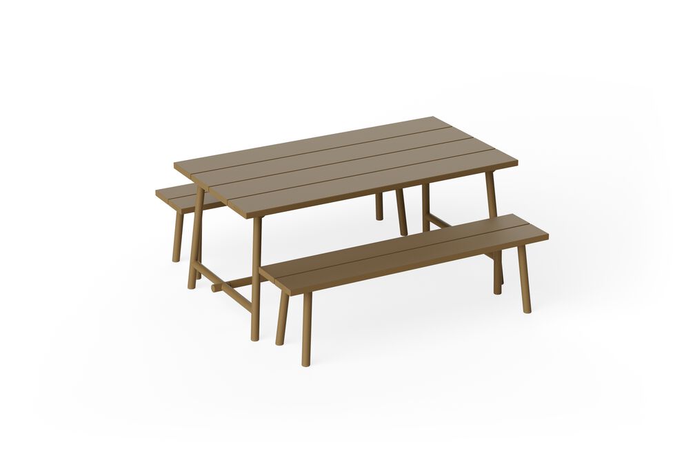 Table d'extérieur en aluminium marron 170x90x76cm Fred's - Fatboy - The Cool Republic