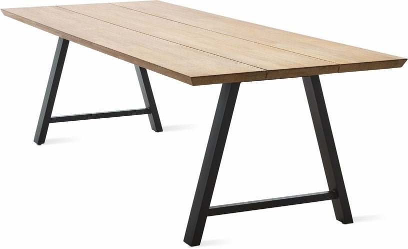 Table d'extérieur teck massif et noir 285 x 100 cm Matteo - Vincent Sheppard - The Cool Republic