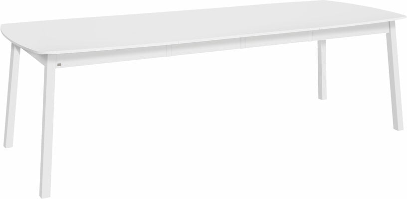 Table ellipse rectangulaire en bouleau et MDF blanc 160 x 102 cm Verona - Hans K - The Cool Republic